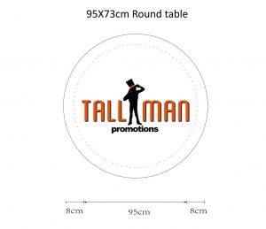 Round Stretch Table Top Cover Artwork template