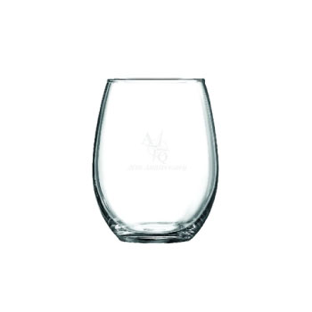 Custom steamless wineglass
